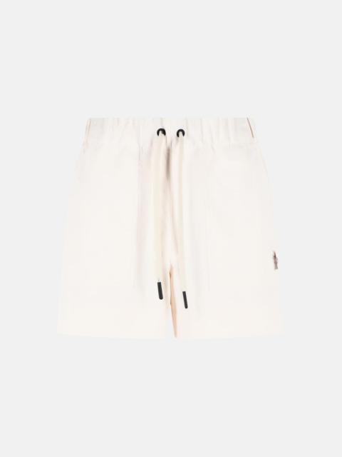 Moncler Grenoble TECHNICAL 'FROISSÉ' SHORTS IVORY WHITE