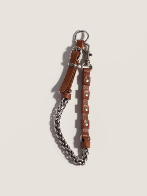 Miu Miu Leather and metal key ring trick