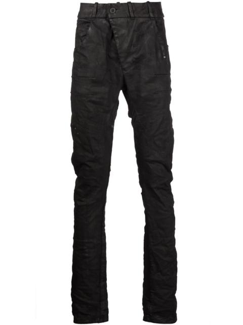Boris Bidjan Saberi asymmetric-front skinny trousers