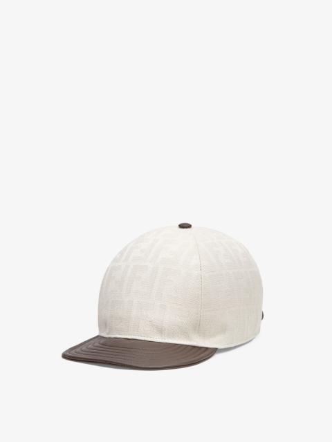 FENDI White canvas baseball cap