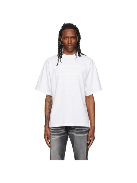 Alexander Wang White Gradient Logo Short Sleeve T-shirt
