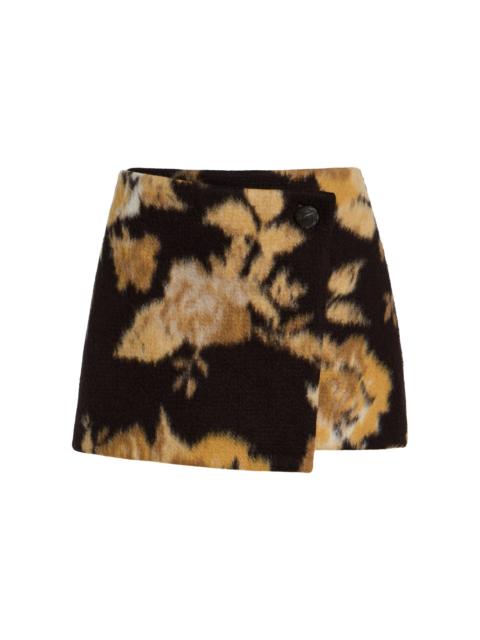 Cult Gaia Cornelia Floral Felt Mini Wrap Skirt multi