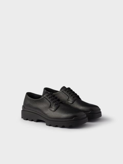 Stamped leather derby shoes