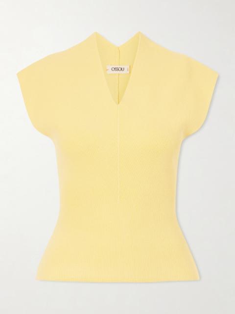 OSSOU Sloane Cotton-blend Top