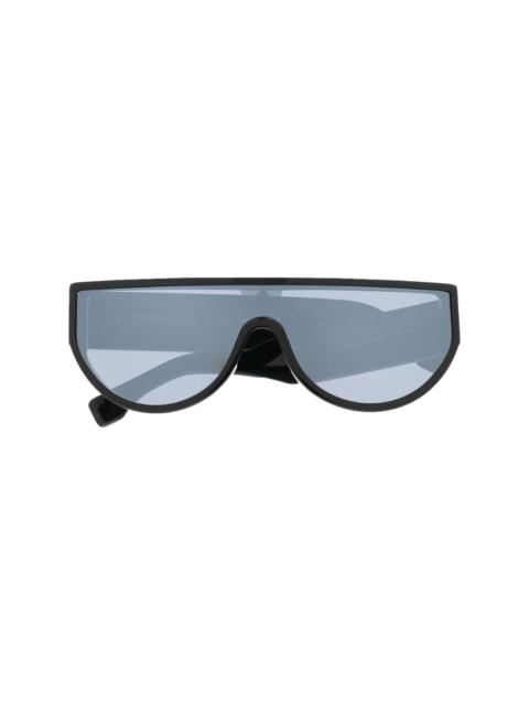 oversized frame mirrored sunglasses