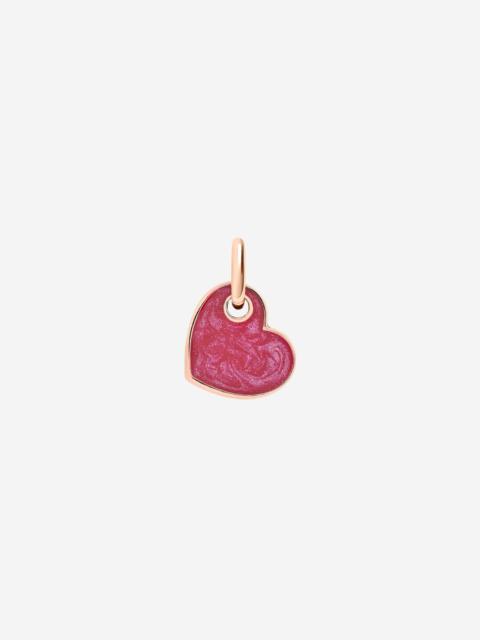 Rose Gold & Enamel Heart Charm
