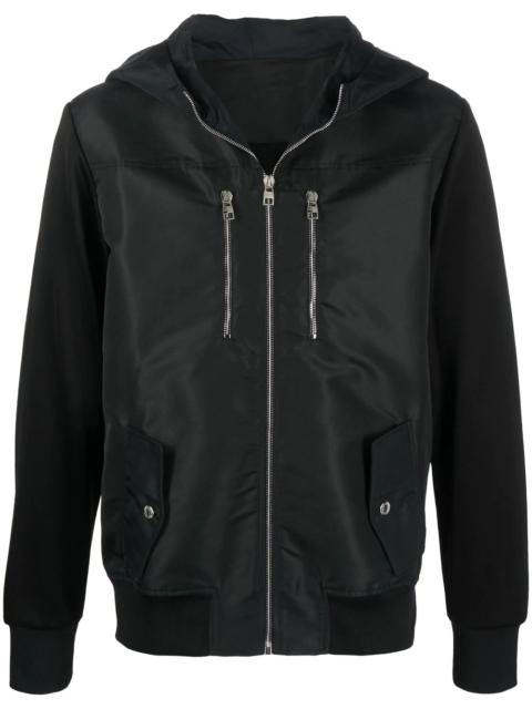 Alexander McQueen contrast-panel zip-up hoodie