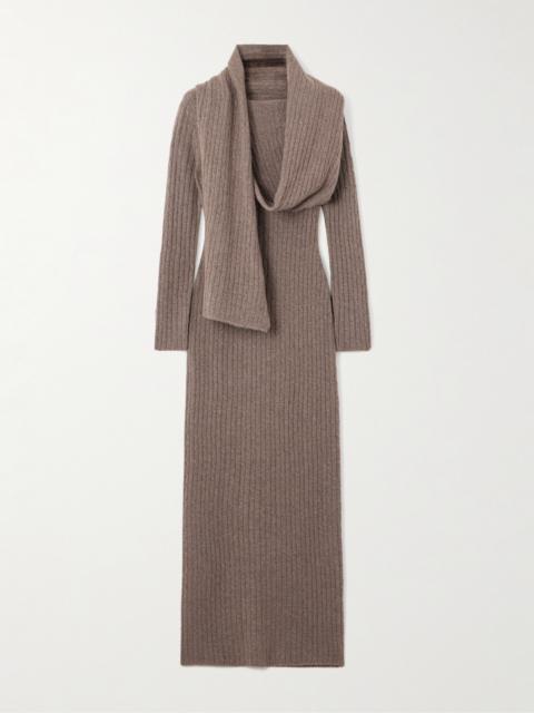 Cult Gaia Natacha Cable-knit Wool And Cashmere-blend Dress