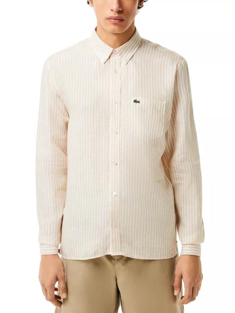 LACOSTE Long Sleeve Button Front Shirt