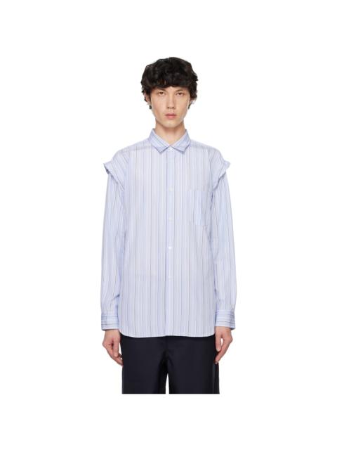 Comme des Garçons SHIRT Blue & White Striped Shirt
