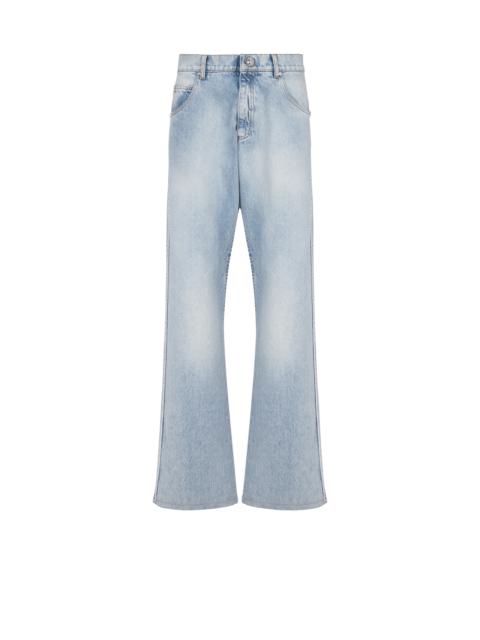 Balmain Cotton wide-leg jeans