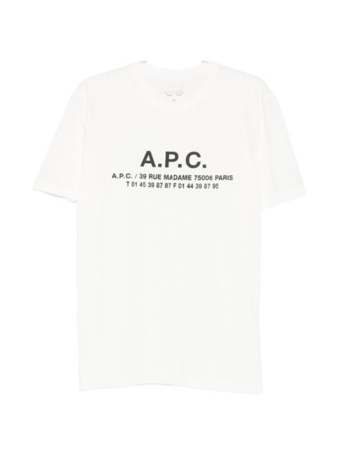 A.P.C. logo-print T-shirt