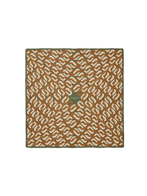 LePARMENTIER Chain Motif Silk Square Scarf