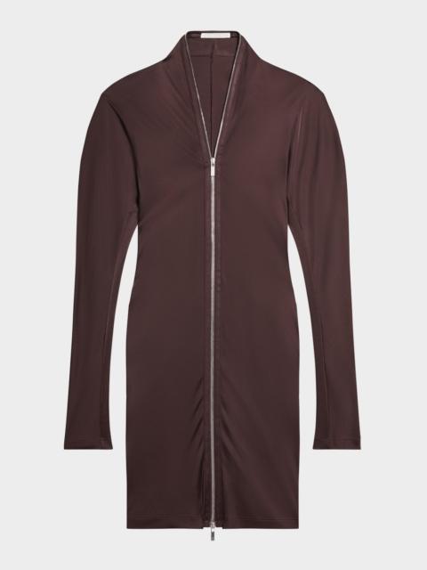 Helmut Lang Liquid Jersey Zip Infinity Dress