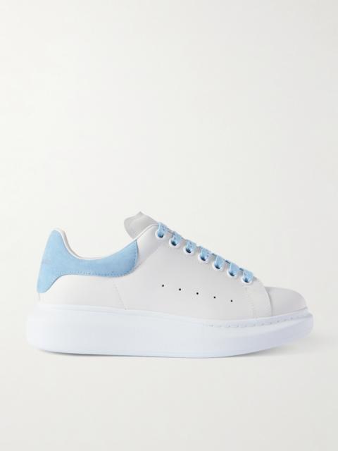 Alexander McQueen Exaggerated-sole Suede-trimmed Leather Sneakers
