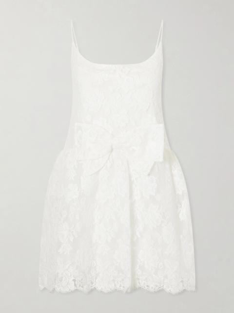 SHUSHU/TONG Bow-detailed Lace Mini Dress