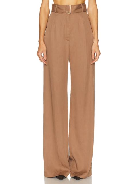 MATTHEW BRUCH Belted Wide Leg Trouser