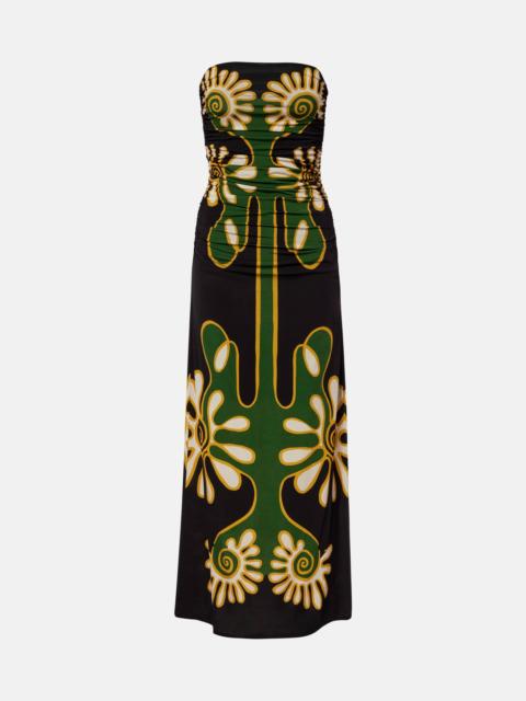 CALA de la CRUZ Daphne printed jersey maxi dress