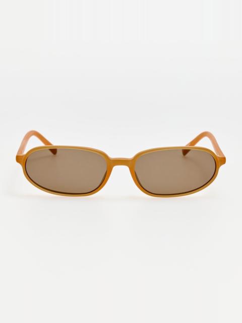 LINDA FARROW Notte Sunglasses in Caramel