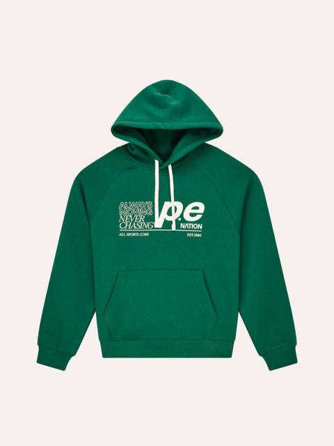 P.E NATION CURRENT HOODIE IN WASHED AMAZON