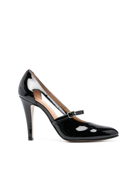 Maison Margiela 100mm cutout patent leather pumps