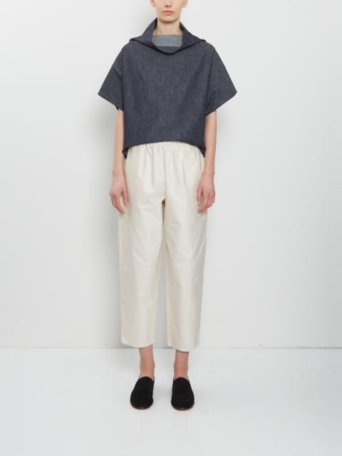 DUŠAN Carrot Cotton Pants — Ivory