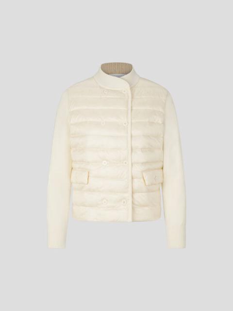BOGNER Mady Hybrid knit jacket in Off-white