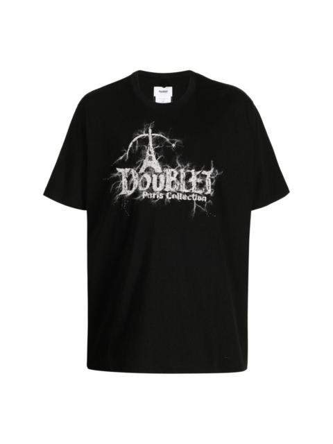 doublet logo-embroidery cotton T-shirt