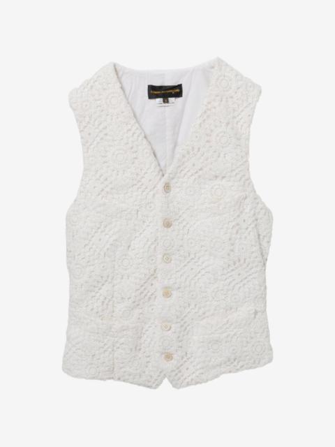 Comme Des Garçons floral-embroidered vest