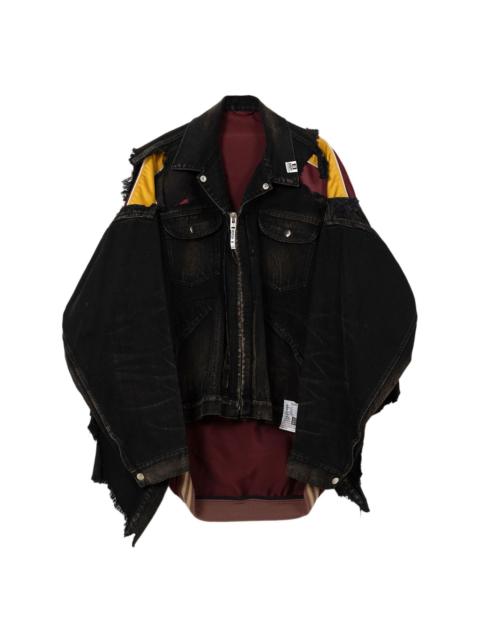 layered denim jacket