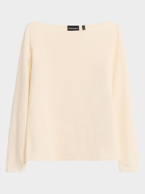 EMPORIO ARMANI Bateau-Neck Pullover Sweater