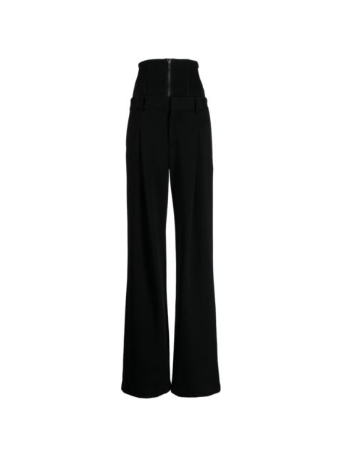 Monse high-waisted flared cotton trousers