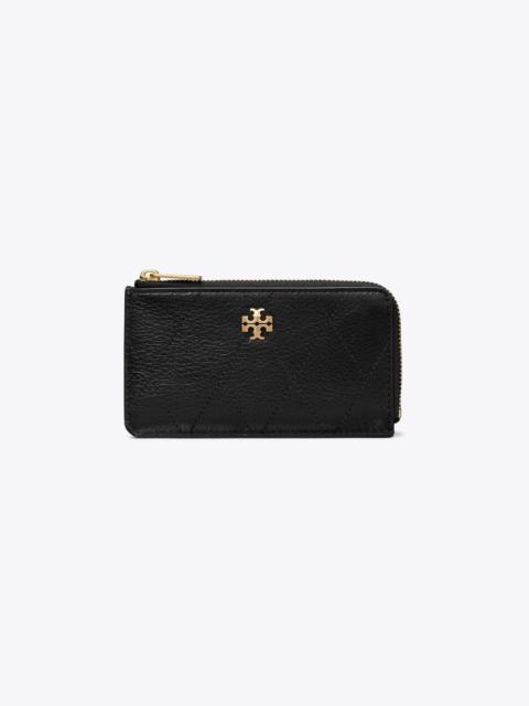 TORY BURCH Charlie Quilted Zip Card Case