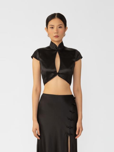 SAU LEE PEGGY SATIN TOP