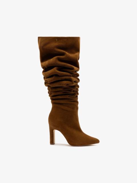Larroudé Cindy Slouch Boot Russet Suede