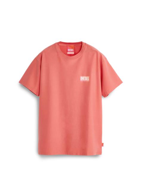 Diesel T-SHIRT WITH TRANSPARENT BACK LOGO