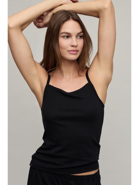 Barefoot Dreams Pointelle Rib Tank with Scallop Trim