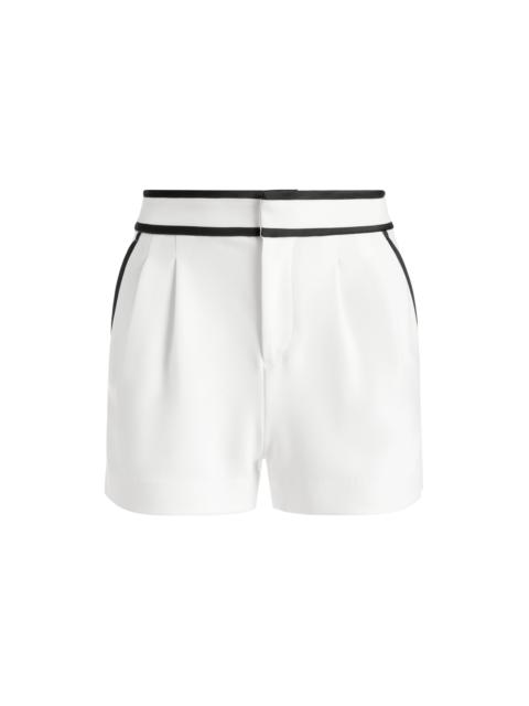 Alice + Olivia ESTA PLEATED CONTRAST TRIM SHORT