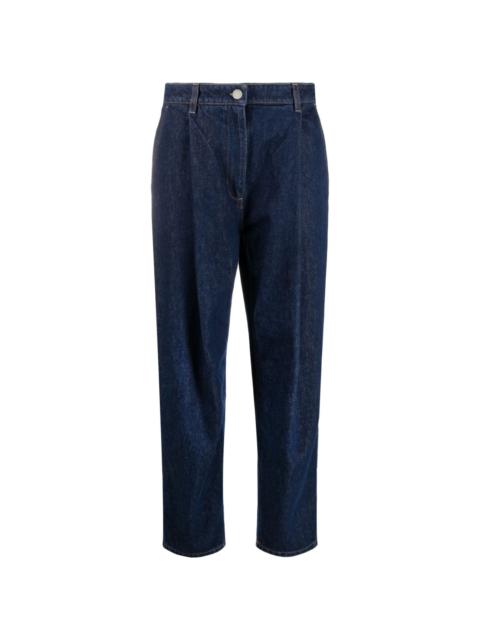 high-rise straight-leg jeans