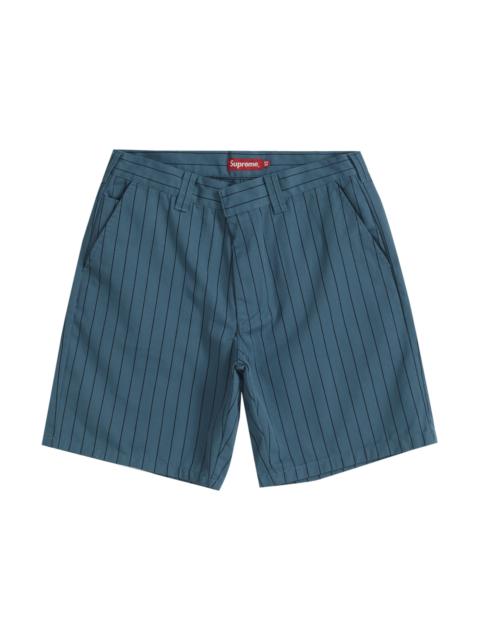 Supreme Supreme Work Short Teal Stripe