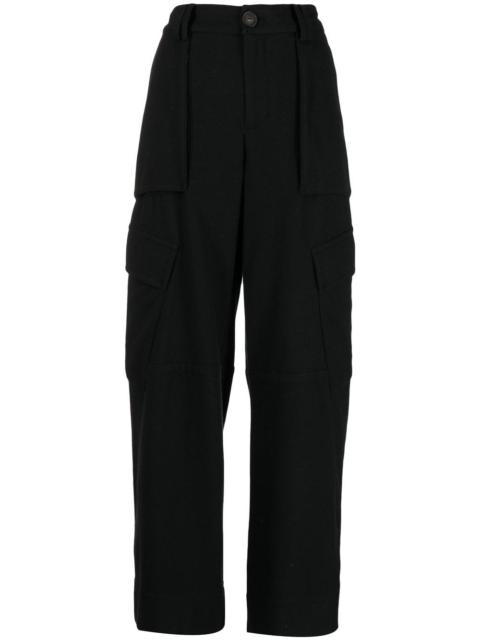 Vince flannel wide-leg trousers