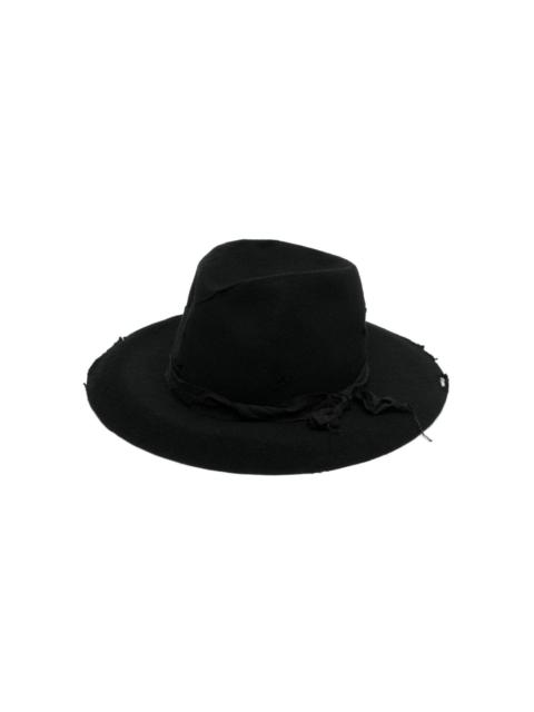 frayed wool fedora