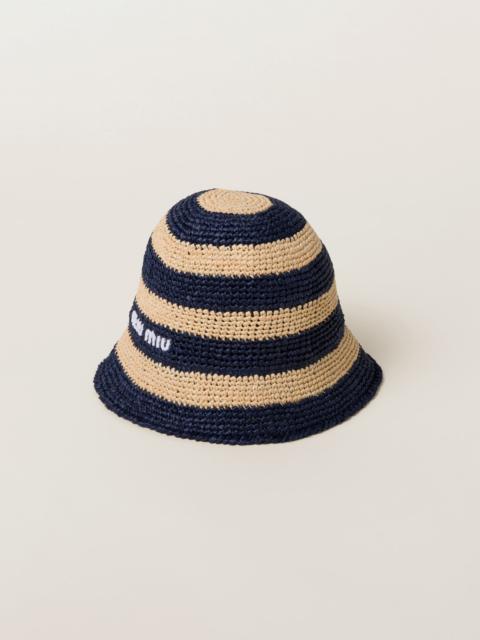 Miu Miu Viscose raffia hat