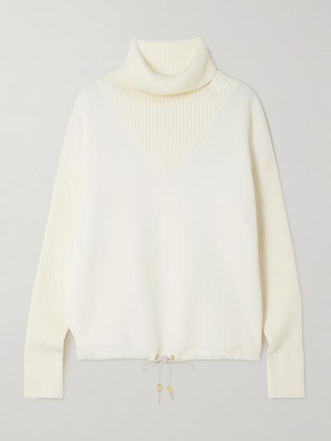 VARLEY Hannah Paneled Doublesoft And Ribbed-knit Sweatshirt