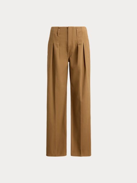Polo Ralph Lauren Pleated Cotton Wide-Leg Pant