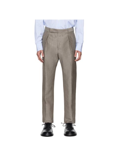 Paul Smith Taupe Creased Trousers