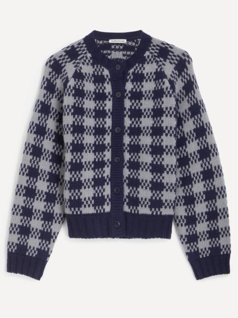 YMC Navy Atomic Lambswool Cardigan