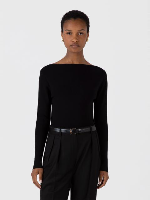 Sunspel Viscose Slash Neck Top