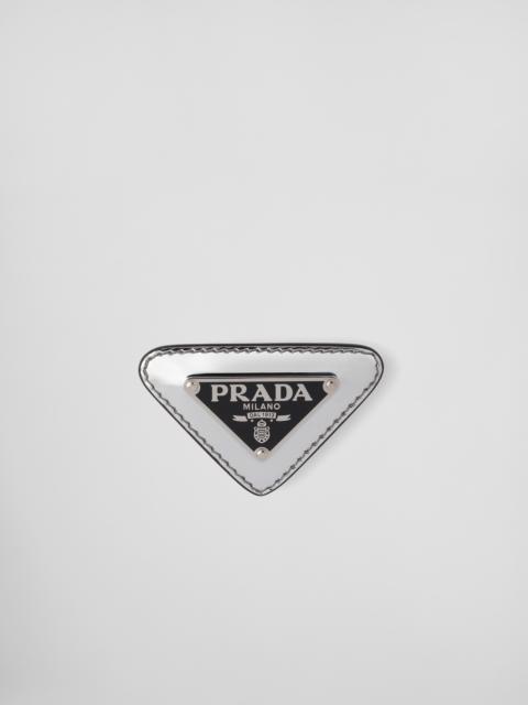 Prada Brushed leather brooch