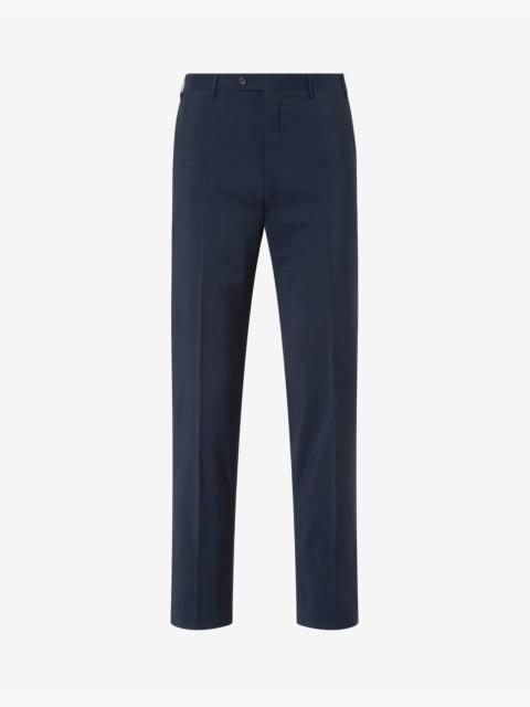 CORNELIANI Navy blue wool and mohair trousers